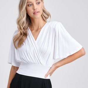 Maggie Shoulder Pad Draped Top